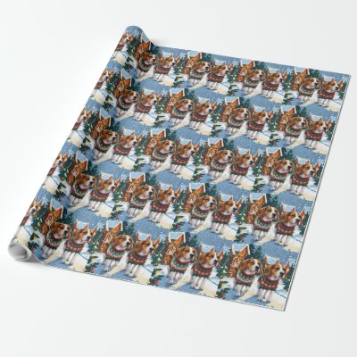 Beagle Dogs Christmas Snow Holiday Wrapping Paper