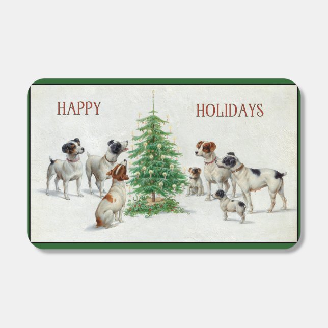 Beagle Dogs Happy Holiday Christmas Matches (Front)
