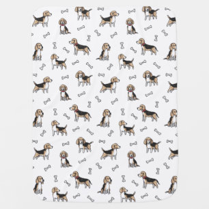 Beagle dogs pattern baby blanket