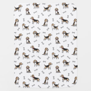 Beagle dogs pattern baby blanket