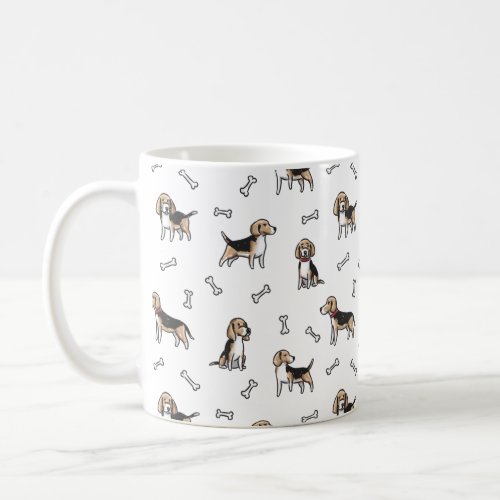 Beagle dogs pattern coffee mug
