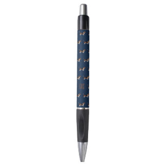 Beagle Dogs Pattern Monogrammed Pen