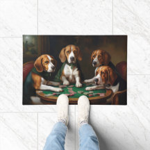 Beagle Dogs Playing Poker Art