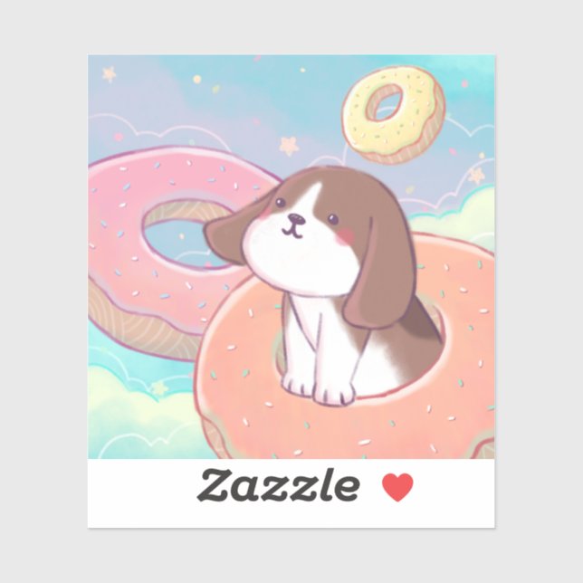 Beagle & Donuts Sticker (Sheet)