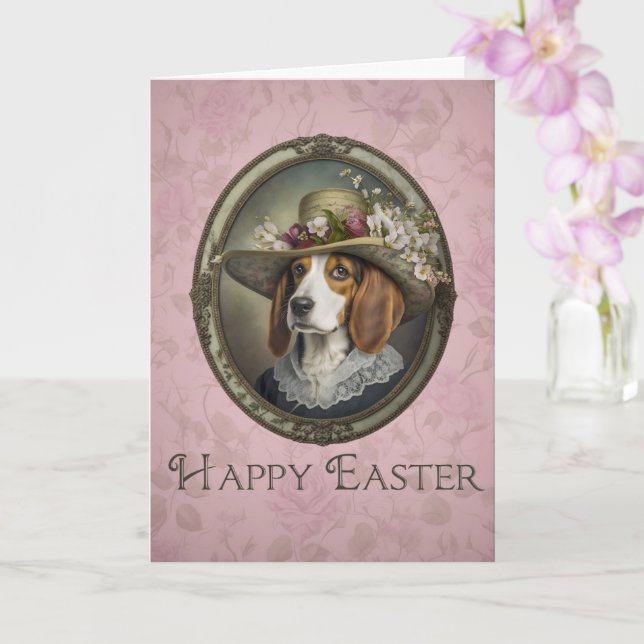Beagle Easter Card (Orchid)