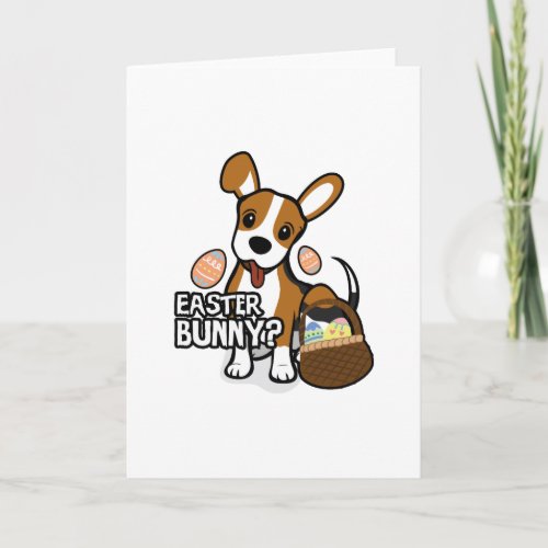Beagle Easter Funny for Boys Girls Love Dog Puppy Holiday Card