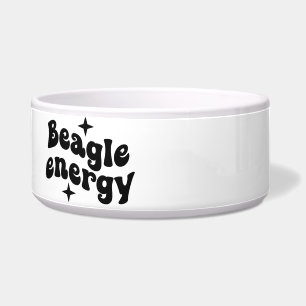 Beagle Energy Ceramic Dog Bowl 