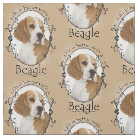 Beagles Fabric - Flowers Pink | Zazzle