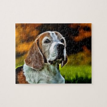 Beagle Face Jigsaw Puzzle by deemac2 at Zazzle