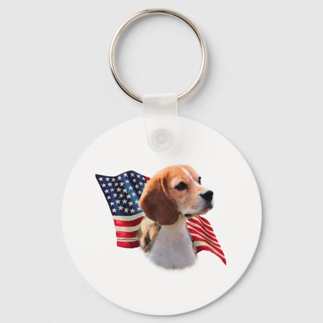 Beagle Flag Keychain (Front)
