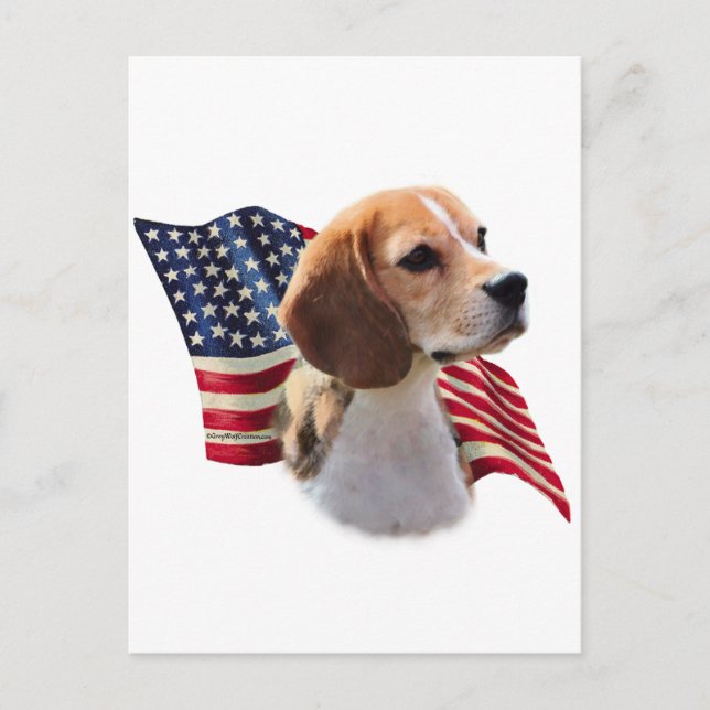 Beagle Flag Postcard (Front)