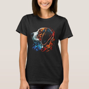Beagle Flames Cute Dog T-Shirt
