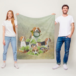 Beagle fleece blanket