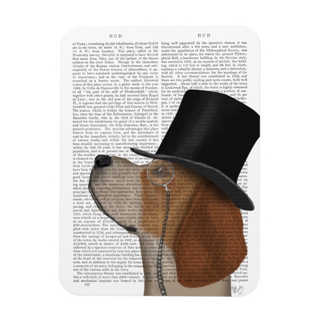Beagle, Formal Hound and Hat Magnet (Vertical)