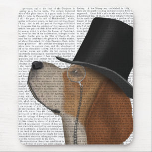 Beagle, Formal Hound and Hat Mouse Pad