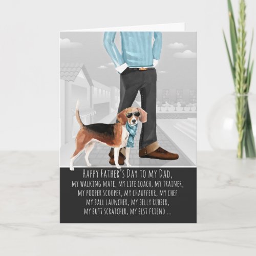 Beagle from the Dog Fathers Day Funny Card