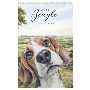 Beagle Funny Cartoon Dog Calendar