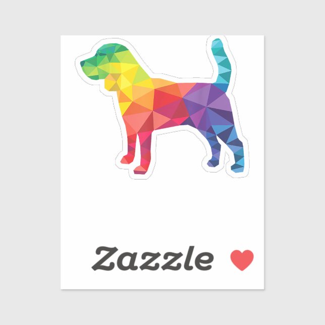Beagle Gay Pride LGBT LGBTQ Rainbow Flag Dog Lover Sticker (Sheet)