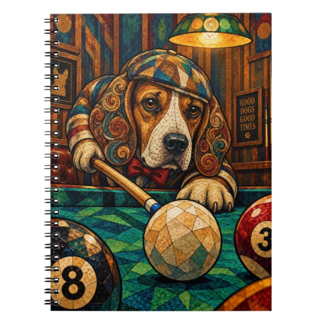 Beagle, Geometric Mosaic Notebook (Front)