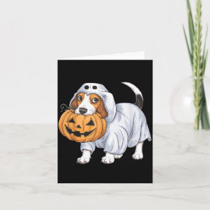 Beagle Ghost Dog Halloween Card