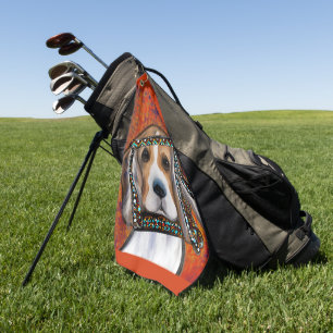 Beagle golf towel