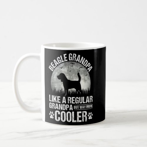 Beagle Grandpa  Moon Vintage Dog Fathers Day  Coffee Mug