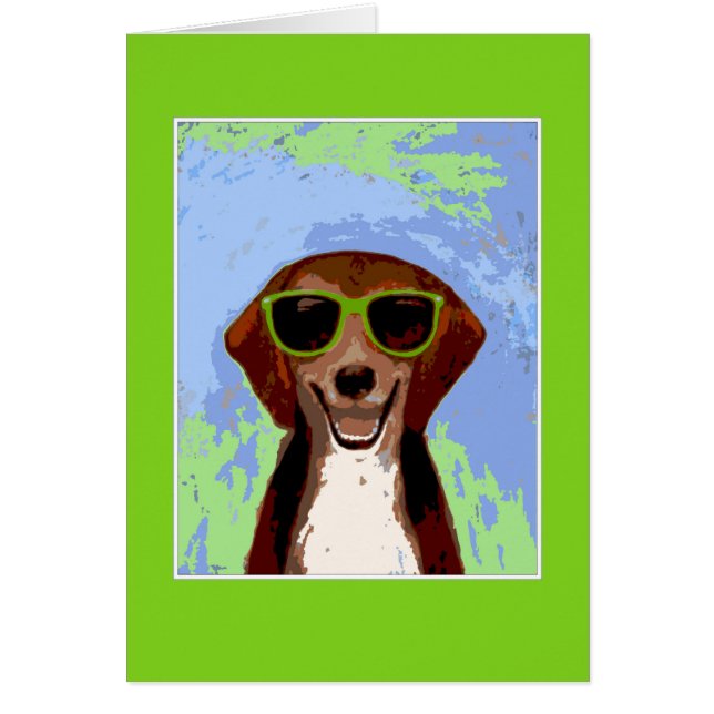 Beagle - green frame cards (Front)