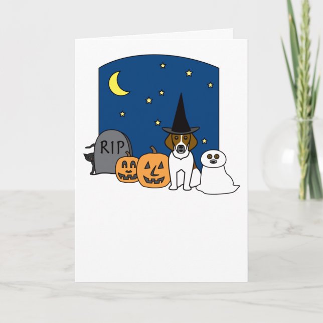 Beagle Halloween Card (Front)