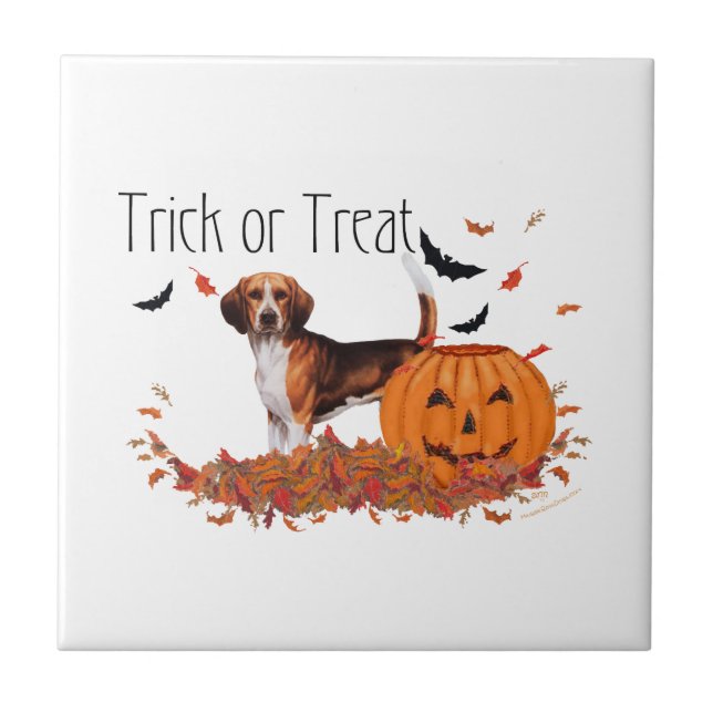 Beagle Halloween Ceramic Tile (Front)