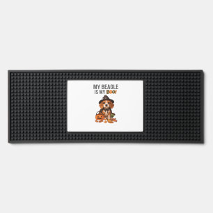 Beagle Halloween Costume  My Beagle is My Boo Dog  Bar Mat