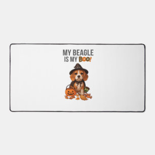 Beagle Halloween Costume My Beagle is My Boo Dog Desk Mat
