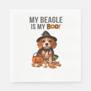 Beagle Halloween Costume My Beagle is My Boo Dog Napkins