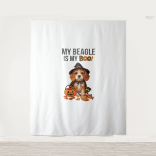 Beagle Halloween Costume My Beagle is My Boo Dog Tapestry