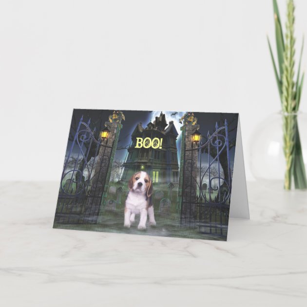 Beagle Halloween Greeting Card