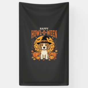Beagle Halloween Howl-O-Ween Dog Pumpkin Design_1 Banner