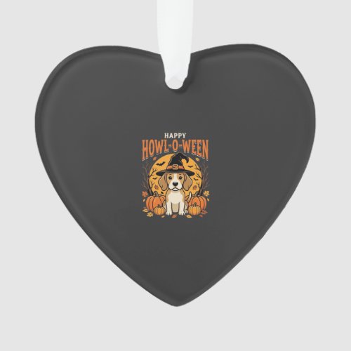 Beagle Halloween Howl-O-Ween Dog Pumpkin Design_1 Ornament