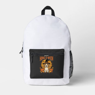 Beagle Halloween Howl-O-Ween Dog Pumpkin Design_1 Printed Backpack