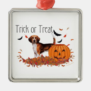 Beagle Halloween Metal Ornament