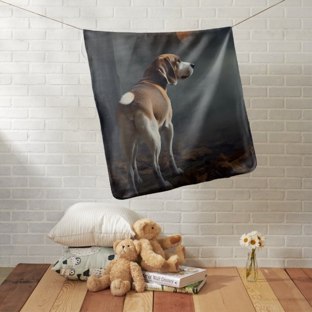 Beagle Halloween Scary  Baby Blanket (In Situ)