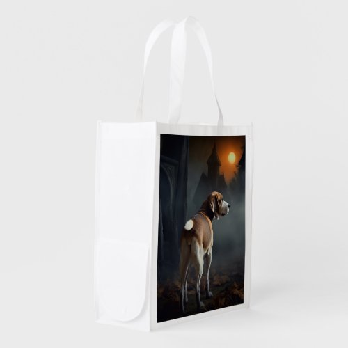 Beagle Halloween Scary  Grocery Bag