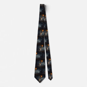 Beagle Halloween Scary Neck Tie