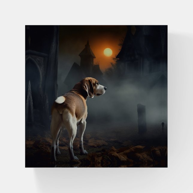 Beagle Halloween Scary  Paperweight (Front)