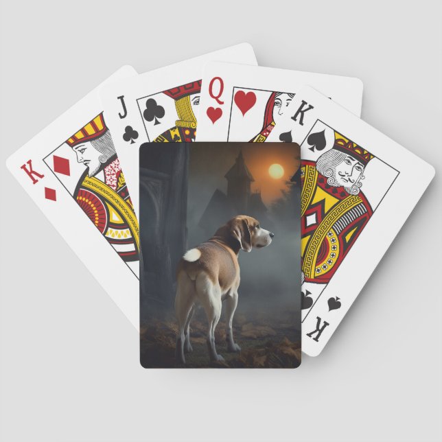 Beagle Halloween Scary  Poker Cards (Back)
