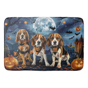 Beagle Halloween Spooky Bath Mat