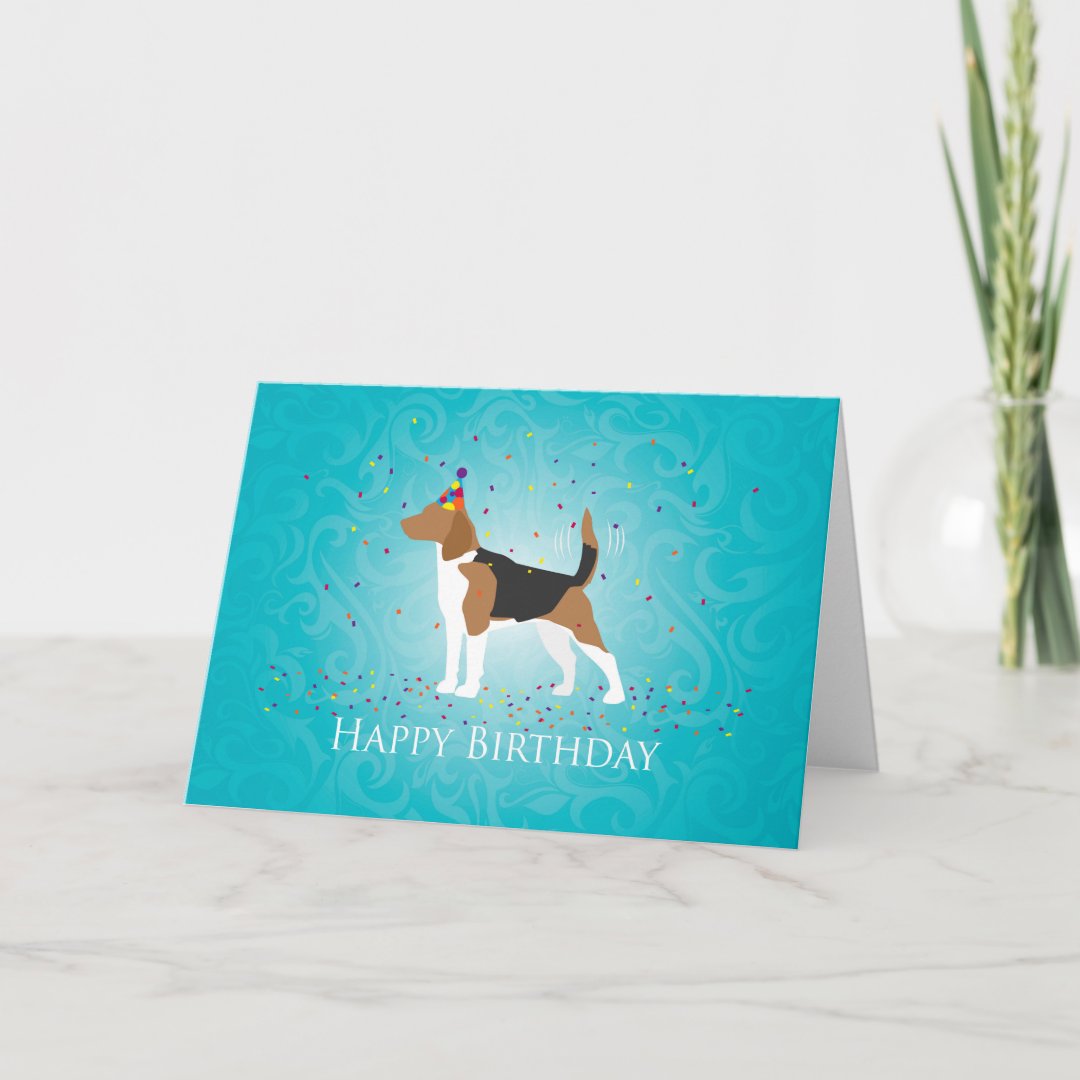 Beagle Happy Birthday Design Card Zazzle