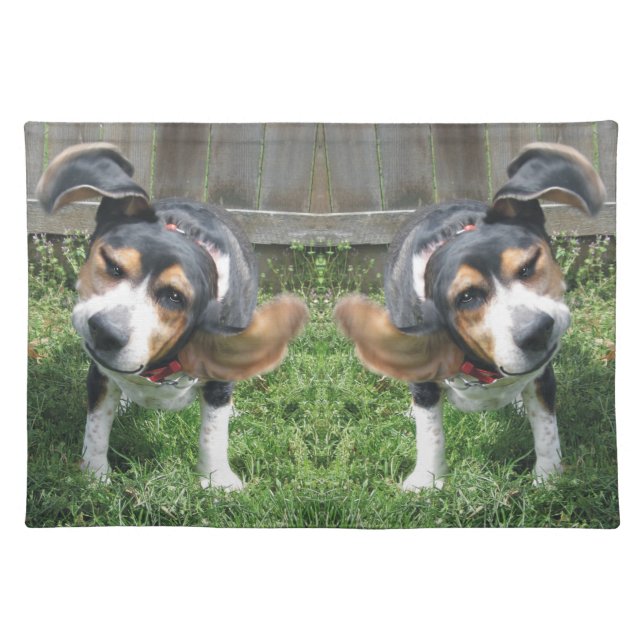 Beagle Happy Dance Place Mat (Front)