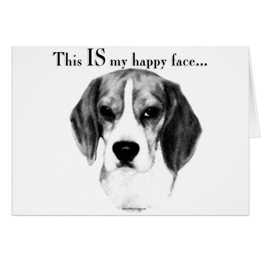 Beagle Happy Face (Front Horizontal)