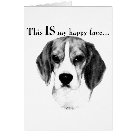 Beagle Happy Face Cards (Front)