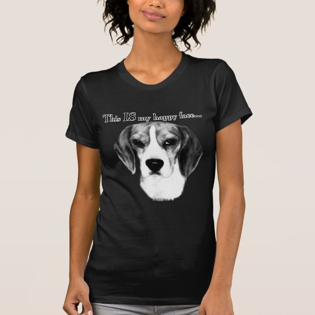Beagle Happy Face T-Shirt (Front)