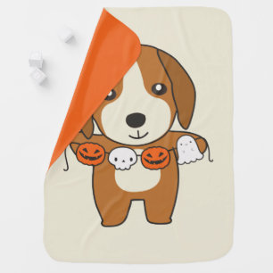 Beagle Happy Halloween Dog Costume Baby Blanket